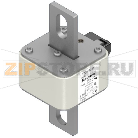 Предохранитель, 700 A, AC 690 В, 200 кА, size 3, 76x92x139 мм, aR, IEC UL Eaton FUSE 700A 690V 