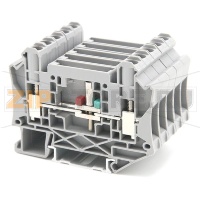 Клемма проходная, универсальная, серая CHIKU RUT 6-T-HV