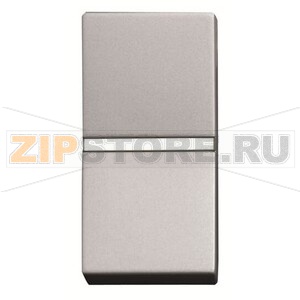 Механизм одноклавишного проходного переключателя с клавишей, одномодульный, серебристый ABB 2CLA211000N1301 