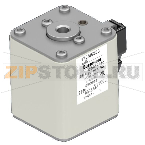 Предохранитель, 250 A, AC 1250 В, 100 кА, size 2, 61x75x77 мм, aR, IEC UL Eaton FUSE 250A 1250 