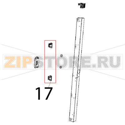 Internal glass lateral locking system Unox XB 895 Internal glass lateral locking system Unox XB 895Запчасть на деталировке под номером: 17