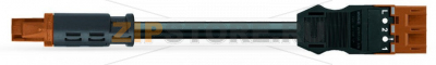 Кабель с адаптером; Eca; розетка/штекер MIDI; 3-полюса; код. S; H05VV-F 3 x 1,5 мм; 2 м; 1,50 mm; коричневые Wago 774-9973/1506-205 For round conduits and ducts3- and 4-pole pre-assembled cables with 17.5 mm (0.0689 inch) outer diameter for easy plug & playPlug-in integration into the electrical installations of hollow-wall boxes via adapter, for example...