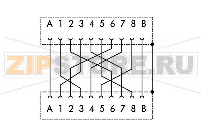 Интерфейсный модуль; RJ-45; с кроссоверными контактами питания; RJ-45; Кат. 5; в монтажном держателе Wago 289-177 