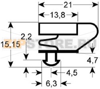 Kaeltedichtung Profil 9704 B 781mm L 183