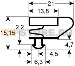 Kaeltedichtung Profil 9704 B 781mm L 183 