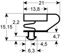 Kaeltedichtung Profil 9704 B 781mm L 183