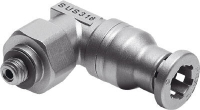 Штуцер угловой с цанговым зажимом и резьбой Festo CRQSL-M5-6
