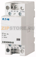 Контактор модульный 230В, 25А, 2НО+2НЗ Eaton Z-SCH230/25-22