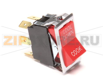 SWITCH, ROCKER, DPDT, RED 