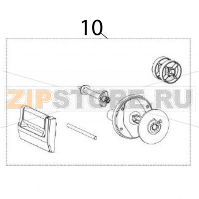 Смотчик этикетки внутренний 5 дюймов TSC MH240T Смотчик этикетки внутренний 5 дюймов для принтера TSC MH240TЗапчасть на деталировке под номером: 10Название запчасти TSC на английском языке:&nbsp;Internal rewinding kit 5” O.D. MH240T.