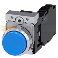 КНОПКА, 22MM, КРУГЛАЯ, МЕТАЛЛИЧЕСКАЯ ГЛЯНЦЕВАЯ, СИНЯЯ, ВЫСТУПАЮЩАЯ КНОПКА, КОНТАКТЫ МГНОВЕННОГО ДЕЙСТВИЯ, С ДЕРЖАТЕЛЕМ, 1NO+1NC, ВИНТОВЫЕ КЛЕММЫ, С ГРАВИРОВКОЙ ЛАЗЕРОМ, SYMBOL NUMBER ACC. TO, ISO7000 OR IEC60417 Siemens 3SU1150-0BB50-1FA0-Z&nbsp;Y13