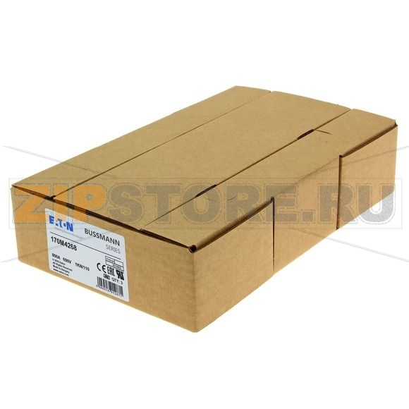 Предохранитель, 800 A, AC 690 В, 200 кА, DIN 1, 53x69x138 мм, aR, DIN, IEC Eaton FUSE 800A 690V 