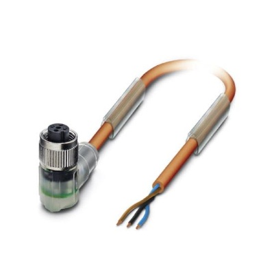 Кабель для датчика / исполнительного элемента Phoenix Contact SAC-3P- 1,5-150/M12FS-2L VW 3-полюсн., PUR без галогенов, отвержденный излучением, оранжевый RAL 2003, свободный конец, к Гнездо угловой M12, А-кодирование, с помощью 2 светодиодных индикатора, Длина кабеля: 1,5 м, исполнение на заказ.Минимальный заказ: 50 шт.Упаковка: 5 шт.