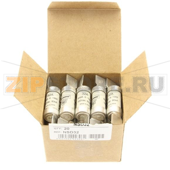 Предохранитель, 32 A, AC 415 В, 80 кА, BS88/F2, 18x59 мм, gM, BS Eaton 40A 415V M/S FUSE>(20) CAR 