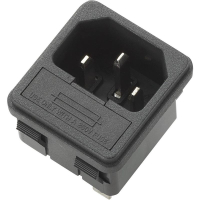 Розетка 10 А, IEC C14, черная, 1 шт TRU Components 716529