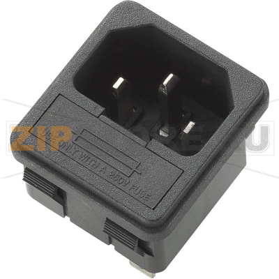 Розетка 10 А, IEC C14, черная, 1 шт TRU Components 716529 