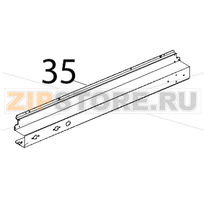 Cruscotto comandi manuale inox L.M. 800 Unox XF 183 Cruscotto comandi manuale inox L.M. 800 Unox XF 183Запчасть на деталировке под номером: 35