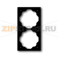 Рамка двухместная, чёрный бархат ABB 2CKA001754A4425