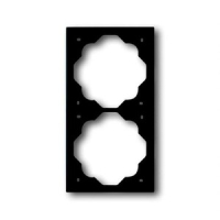 Рамка двухместная, чёрный бархат ABB 2CKA001754A4425