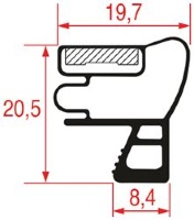 GUARNIZIONE AD INCASTRO 1670x520 mm