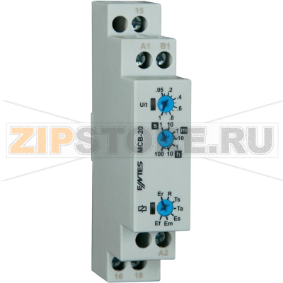 Реле времени 230 В/AC, 0.05 с-100 ч, 1 шт Entes MCB-20 