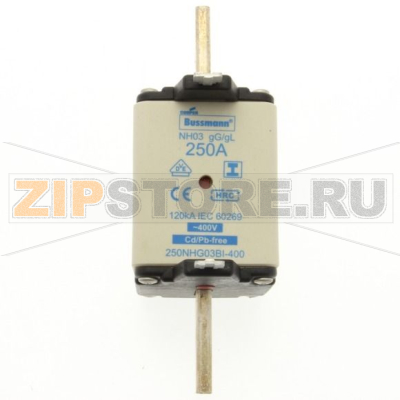 Предохранитель, 250 A, AC 400 В, 120 кА, NH03, gL/gG, IEC Eaton BUSSMANN 250A 400V GG 03 
