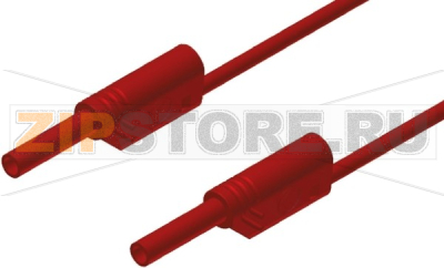 Провод тестовый 0.5 м, 10 A, 1000 В/AC/DC, красный Hirschmann 975695701 