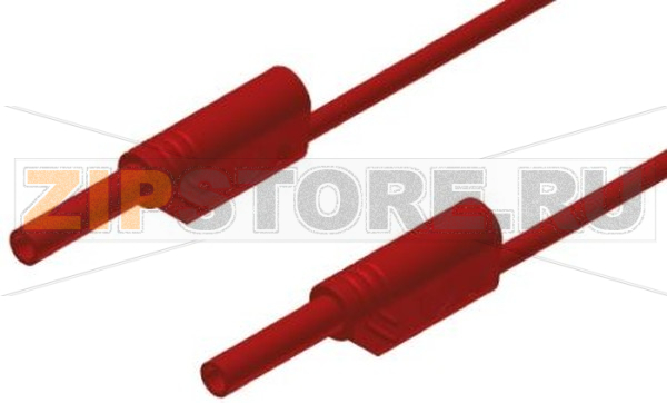 Провод тестовый 0.5 м, 10 A, 1000 В/AC/DC, красный Hirschmann 975695701 