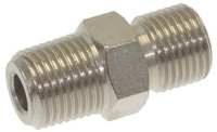 ПАТРУБОК Ø 1/8"M - 1/8"M, НИКЕЛИРОВАННАЯ ЛАТУНЬ