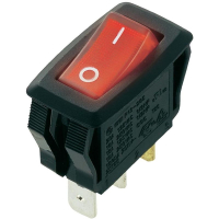 Переключатель клавишный 250 В/AC, 16 А, 1 x выкл/вкл, 1 шт SCI R13-205B-01