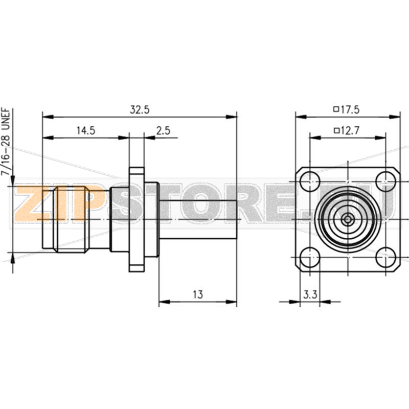 Разъем TNC, 50 Ом, 1 шт Telegärtner J01011A0045 