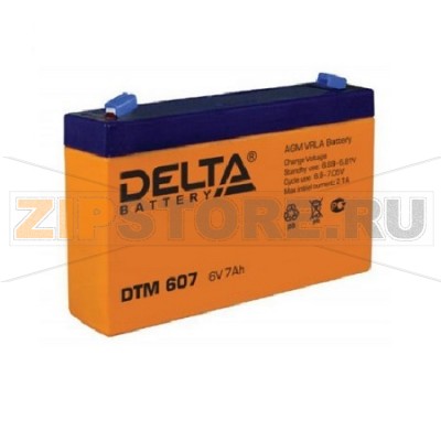 Delta DTM 607 Свинцово-кислотный аккумулятор Delta DTM 607 (характеристики): Напряжение - 6 В; Емкость - 7 Ач; Габариты: 151 мм x 34 мм x 100 мм, Вес: 1,2 кгТехнология аккумулятора: AGM VRLA Battery