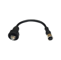 Кабель 0.1 м MOXA CBL-M12DFF4PRJ45-BK-10-IP67