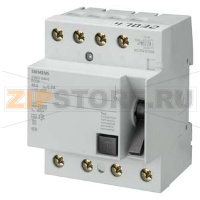 УСТРОЙСТВО ЗАЩИТНОГО ОТКЛЮЧЕНИЯ Т SELИП=А Iном.=100A 4-ПОЛЮСНОЕ Iодн.=500мА Uном.=400В АС ШИРИНА=4 МОД. УСТ.ГЛУБИНА=70 ММ Siemens 5SM3748-6