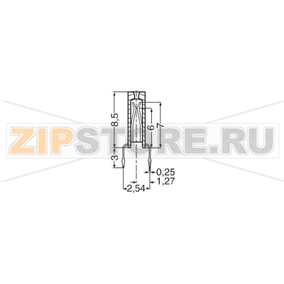 Планка гнездовая, количество контактов: 1х5, расстояние: 2.54 мм Fischer Elektronik BL11/254/5Z 
