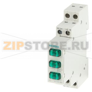 СВЕТОВОЙ СИГНАЛИЗАТОР D=70ММ 230В  3ЛАМПЫ ЗЕЛЕНЫЕ Siemens 5TE5802 