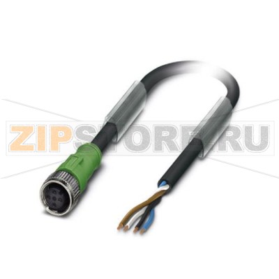 Кабель для датчика / исполнительного элемента Phoenix Contact SAC-4P-15,0-186/M12FS 4-полюсн., PUR, темно-серый RAL 7021, свободный конец, к Гнездо прямое M12, А-кодирование, Длина кабеля: 15 м.Минимальный заказ: 1 шт.Упаковка: 1 шт.