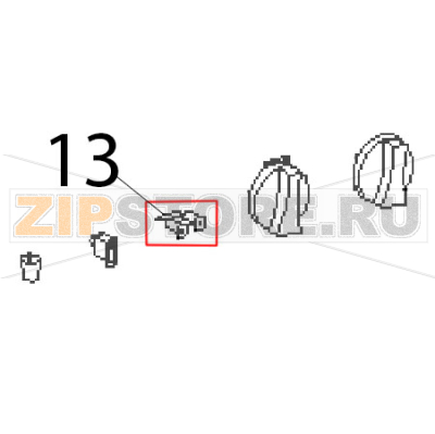 Red pilot light Roller Grill Majestic Red pilot light Roller Grill MajesticЗапчасть на деталировке под номером: 13