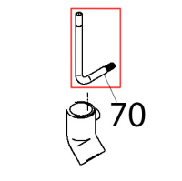 Tubo alimentazione risciacquo inferiore Teikos TS601