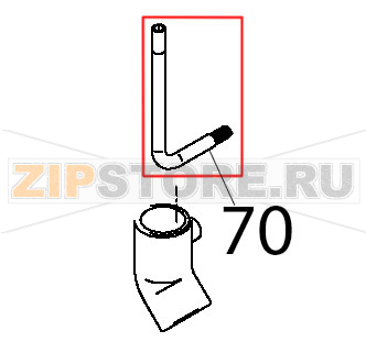 Tubo alimentazione risciacquo inferiore Teikos TS601 Tubo alimentazione risciacquo inferiore Teikos TS601Запчасть на деталировке под номером: 70