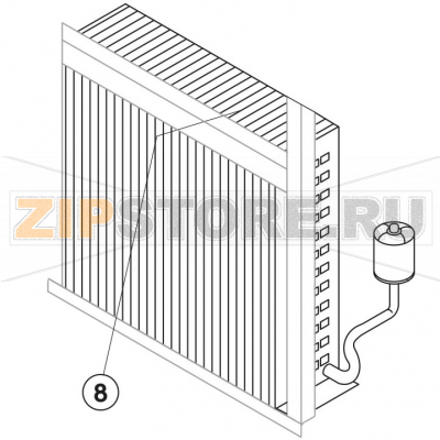 Air condenser current version Brema G 500 Air condenser current version Brema G 500Запчасть на деталировке под номером: 8Название запчасти Brema на английском языке: Air condenser current version G 500.