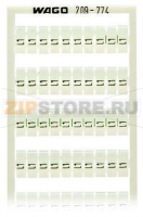 Маркировочная карта WSB; в картах; МАРКИРОВАНО; L1 (100x); not stretchable; Вертикальная маркировка; с креплением на защелке; белые Wago 209-774