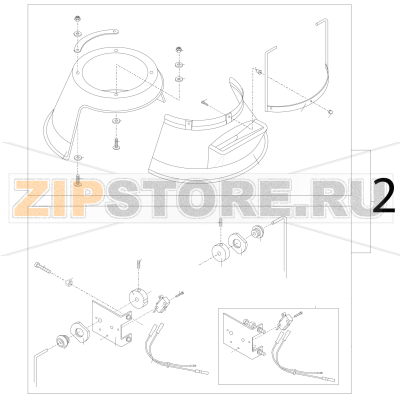 Safety guard compl. plast AR81 Bear Varimixer AR80 VL-1S Safety guard compl. plast AR81 Bear Varimixer AR80 VL-1SЗапчасть на деталировке под номером: 2
