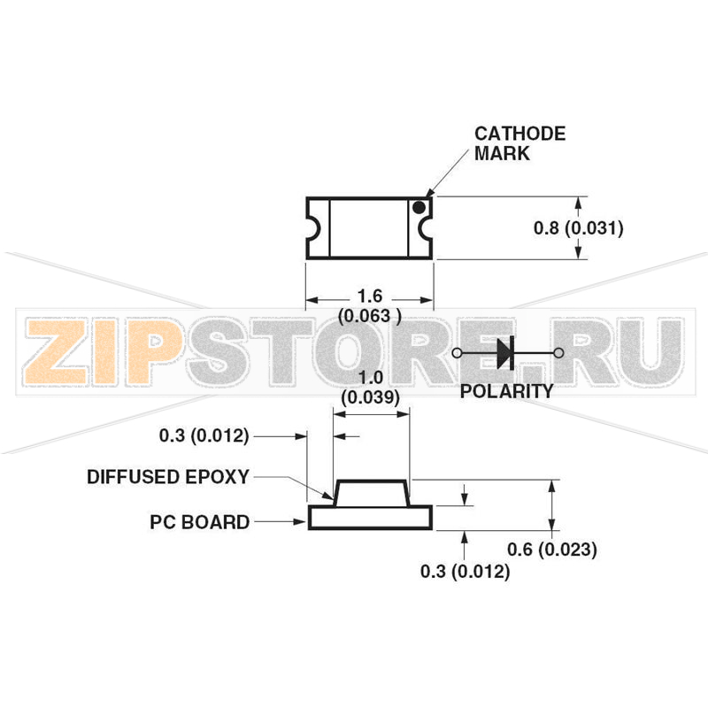 Светодиод 145 мкд, SMD, 0603, зеленый, 140°, 20 мА, 3.4 В Avago Technologies HSMQ-C191 