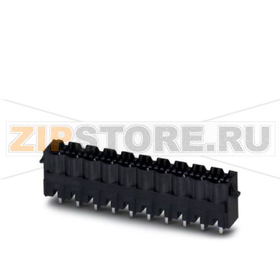 Ответная часть разъема Phoenix Contact CCVA 2,5/ 6-G-5,08 RNP26THR Номинальный ток: 12 А, Расчетное напряжение (III/2): 320 В, Полюсов: 6, Размер шага: 5,08 мм, Цвет: черный, Поверхность контакта: олово, Монтаж: SMD/THT/THR, Изделие с фланцем на защелках информация для пользователя и рекомендации по проектированию процесса технологии сквозного печатного монтажа находится на сайте: http://www.combicon.com.Минимальный заказ: 50 шт.Упаковка: 50 шт.