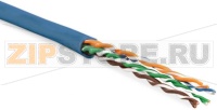 Hyperline UUTP4-C5E-P24-IN-LSZH-BL-100 (100 м) Кабель витая пара, неэкранированная U/UTP, категория 5e, 4 пары (24 AWG), многожильный (patсh), LSZH, нг(С)-HF, -20°C – +75°C, синий