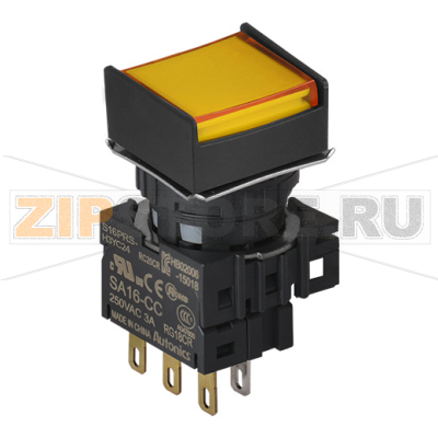 Выключатель кнопочный, Ø отверстия: 16 мм Autonics S16PRS-H3YC24 