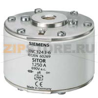 ПЛАВКАЯ ВСТАВКА SITOR ТИПОРАЗМЕР 3, 690V, 1250A С ВНУТРЕННЕЙ РЕЗЬБОЙ М12 Siemens 3NC3243-6B