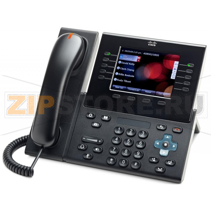 IP-телефон 48 В/DC, 2xGE (PoE), 5 линий, SIP, 640х480 пкс, 2xUSB Cisco CP-8961-CBE-K9 