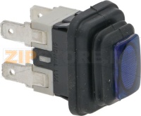 PUSH-BUTTON BIPOLAR BLUE 16A 250V